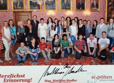 Благодаря Фонду участники международного проекта смогли отправиться  в Австрию г. Санкт-Пельтен, столицу Нижней Австрии.